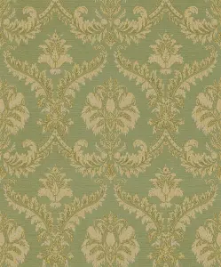 Galerie Italian Classics 4 Green Traditional Damask Embossed Wallpaper