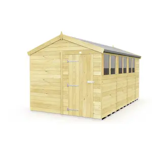 DIY Sheds 8x15 Apex Shed - Single Door With Windows