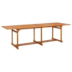 Berkfield Garden Dining Table 280x90x75 cm Solid Acacia Wood