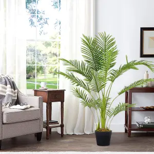 Artificial Plant Fake Palm Tree House Plant in Black Pot 90 cm