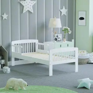 Junior Vida Scorpio White Toddler Bed Frame, 140 x 70cm