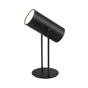 Modern Matte Black Adjustable Tiltable Rechargeable LED Table/Desk/Floor Lamp