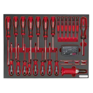 Sealey Tool Tray with Screwdriver Set 72pc TBTP04