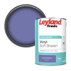 Leyland Trade Vinyl Soft Sheen Walls & Ceilings Emulsion Paint Purple Rhapsody (PPG1247-6) - 5L