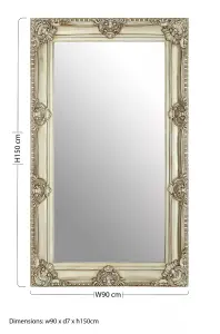 Interiors by Premier Marseille Champagne Bead And Reel Wall Mirror