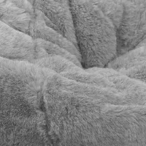 rucomfy Faux Fur Hygge Beanbag - Grey