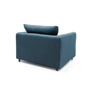 Darcy Armchair in Teal Linen Fabric