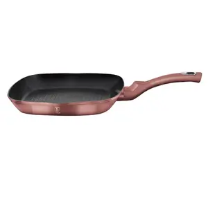 Berlinger Haus 28cm Width Square Rose Grill Frying Pan Non Stick Griddle Steak