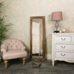 Melody Maison Tall Gold Wall Mirror 47cm x 142cm