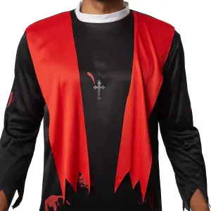 Scary Priest - Halloween fancy dress costume for men - black/white L