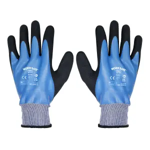 Worksafe Waterproof Latex Gloves Textured Coating Size 9 Large Pair SSP49L