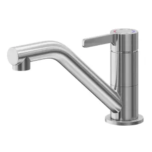 GoodHome Kawa Stainless steel effect Kitchen Top lever Tap