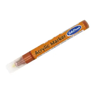 Acrylic Paint Marker Pen Permanent for Stone Leather Fabric Plastic (Metallic Orange)