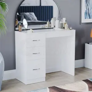 Riano Dressing Table 3 Drawer Makeup Vanity Computer Desk, White