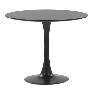 Althrop Pedestal Dining Table Black / Black