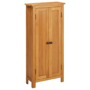 Berkfield Storage Cabinet 50x22x110 cm Solid Oak Wood