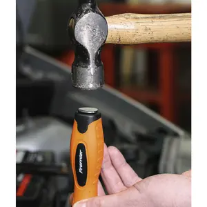 8-Piece Hi-Vis Orange Hammer Through Screwdriver Set with Chisel Cap