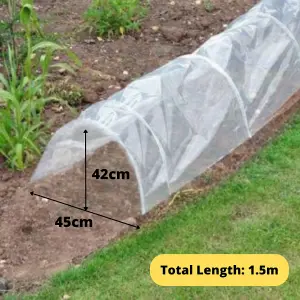 1.5m Poly Tunnel Cloche Mini Greenhouse