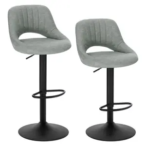 Height-adjustable Simonsen bar stool (Set of 2) Grey