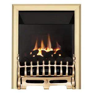 Focal Point Blenheim high efficiency Brass effect Manual control 4.05kW Gas Fire