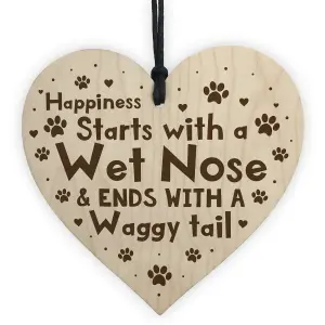 Handmade Dog Lover Gifts Wooden Heart Dog Sign Dog Gift Pet Gift Hanging Plaque