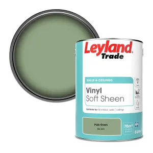 Leyland Trade Vinyl Soft Sheen Walls & Ceilings Emulsion Paint Pale Green (RAL 6021) - 5L