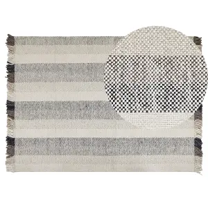 Wool Area Rug 140 x 200 cm Off-White EMIRLER