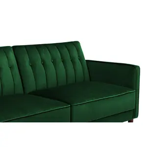 Bosco 3 Seater Velvet Reclining Sleeper Green Velvet