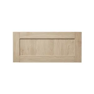 GoodHome Alpinia Matt light oak effect Shaker 2 drawer front, bridging door & bi fold door 800mm