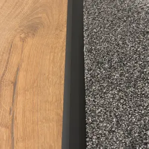 Anodised aluminium z edge carpet profile door floor bar trim 1000mm x 35mm c69 black