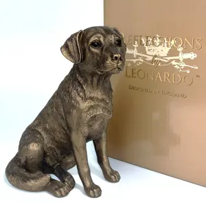 Labrador figurine from the Leonardo Reflections Bronzed range, gift boxed.