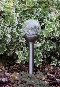 Luxform Solar Pilar Garden Spike Stainless Steel