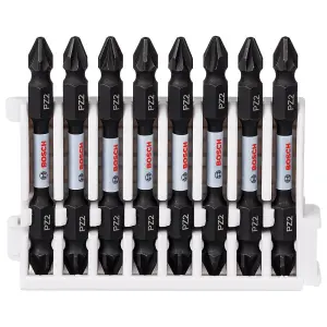 Bosch Professional Double Ended Bit Pack - 65mm, 8xPZ2 Pick & Clic Impact