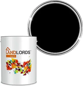 Landlords Anti Damp Paint Black Matt Smooth Emulsion Paint 5L