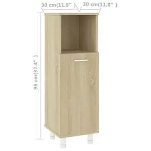 Berkfield Bathroom Cabinet Sonoma Oak 30x30x95 cm Engineered Wood