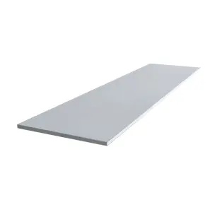 Matt White Stone effect Chamfered straight edge Acrylic Worktop (T) 1.2cm x (L) 122cm x (W) 38.5cm