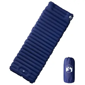 Self Inflating Camping Mattress with Pillow 1-Person Navy Blue