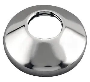 Ferro Cone Shaped Chrome Plated Steel 3/4" Inch Pipe Collar Oval Cover 80mm Wide