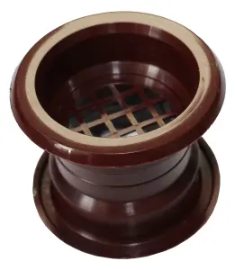 Przybysz Mini Circle Collar Air Vent Grille Door Ventilation Cover Mahogany Color 4pcs