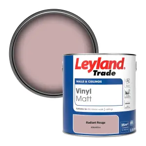 Leyland Trade Vinyl Matt Walls & Ceilings Emulsion Paint Radiant Rouge (PPG1053-4) 2.5L