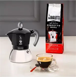 Bialetti Moka Induction Stove-Top Espresso Coffee Maker, Black