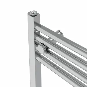 Rinse Modern Bathroom Heated Towel Rail Ladder Radiator 1000x500mm Straight for Bathroom Kitchen Chrome