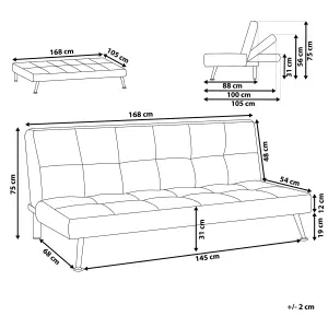 Beliani Retro Sofa Bed HASLE Sand Beige