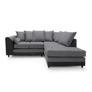 Dylan Corner Sofa Right Facing in Dark Grey