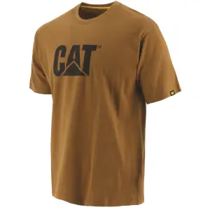 Caterpillar - Trademark Logo T-Shirt - Brown - Tee Shirt - XXXXL