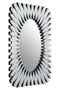 Interiors by Premier Jade Silver Sunburst Wall Mirror