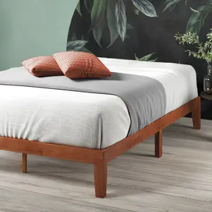 Burg Deluxe Solid Wood Bed Frame Cherry / Double (4'6)