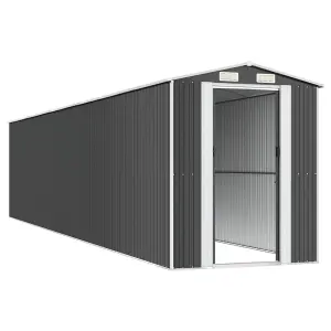 Berkfield Garden Shed Anthracite 192x938x223 cm Galvanised Steel