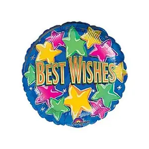 Amscan Starbright Best Wishes Foil Balloon Blue/Multicoloured (One Size)