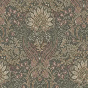 Khalili Wallpaper Tahini Glass Bead Burnt Orange Holden 99410